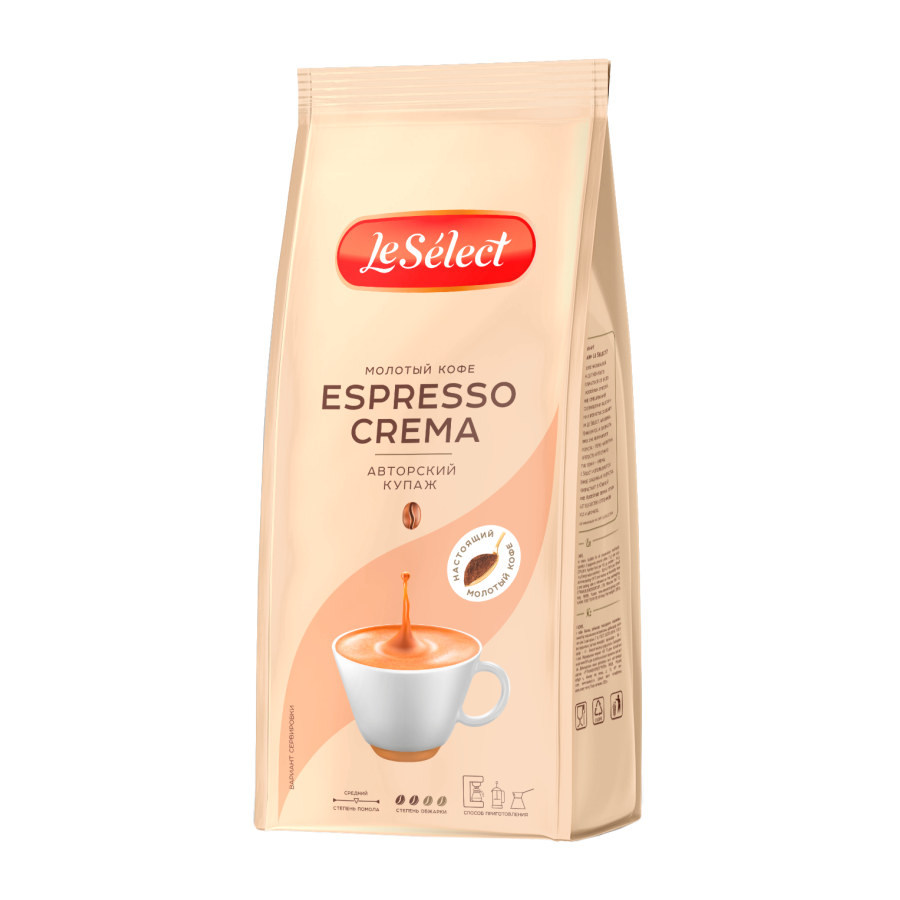 Кофе молотый "Le Select" Espresso Crema, 0,2 кг