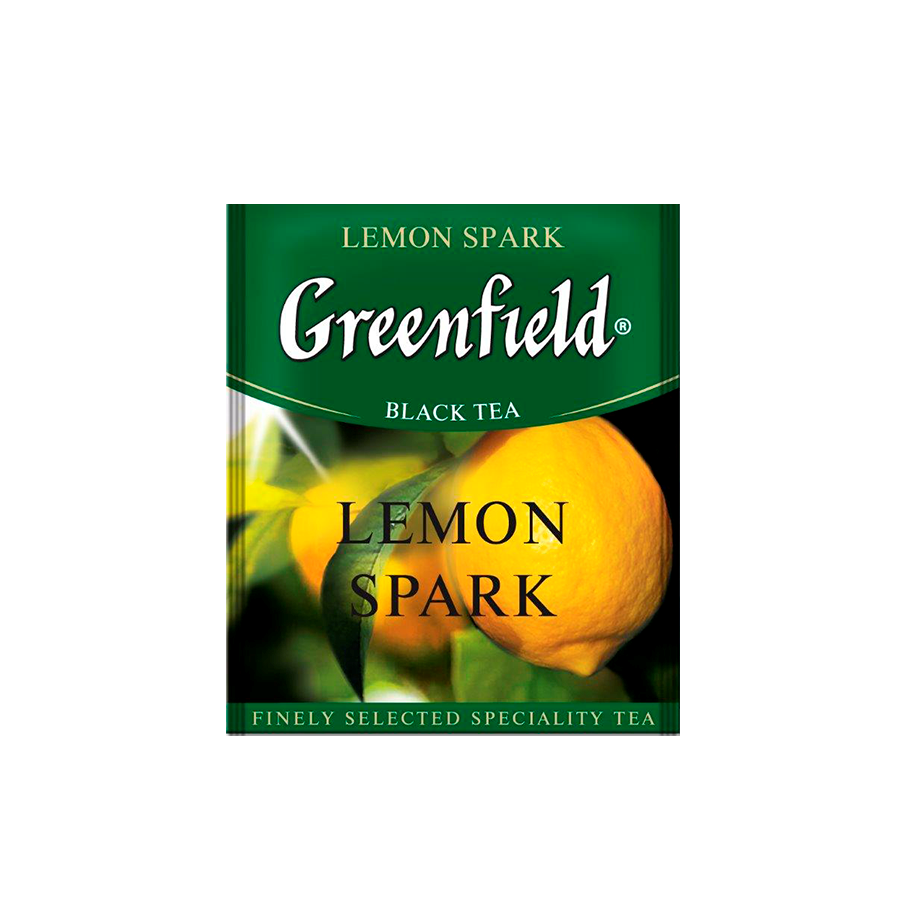 Чай черный Гринфилд Лемон Спарк (1,5 г * 100 п), пак., п/э