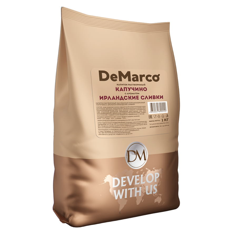 Капучино Ирландские сливки De Marco, 1кг