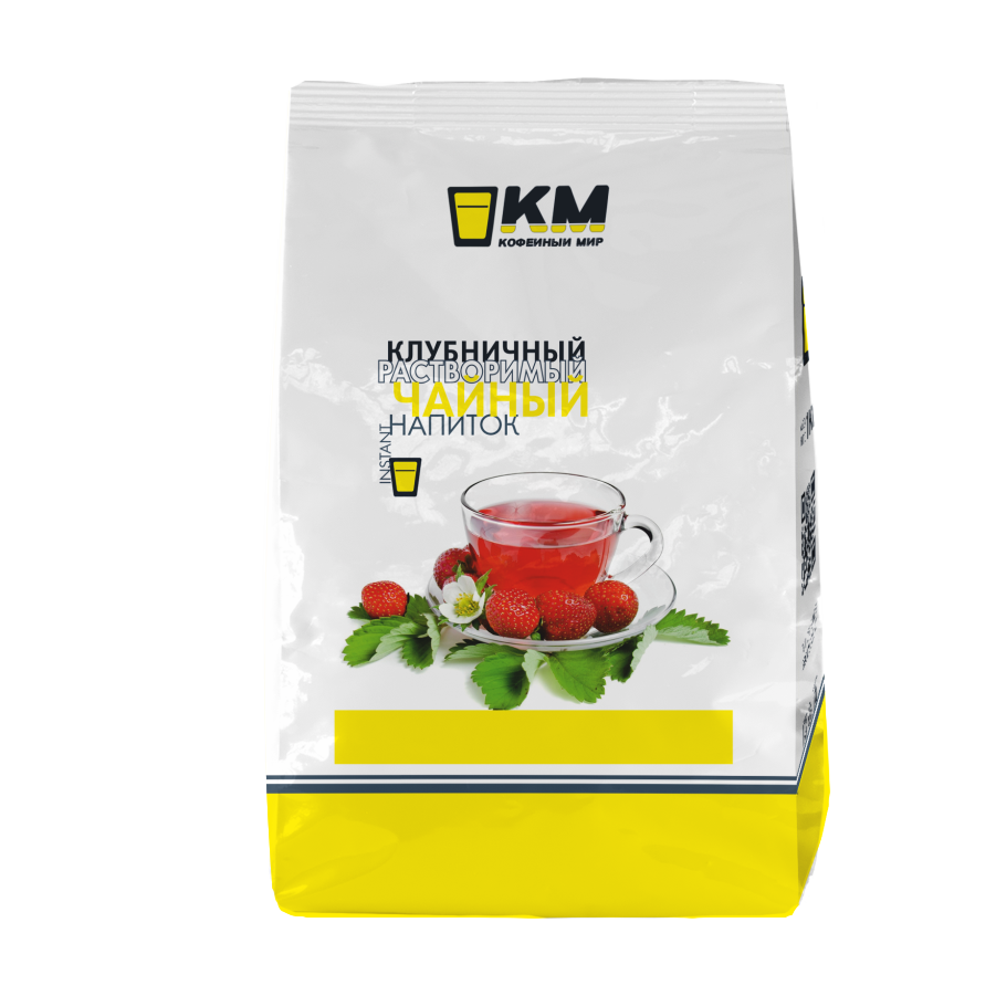 Чайный напиток "Кофейный мир" с ароматом Клубники, 1кг
