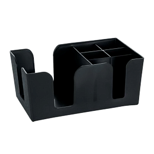 Подставка для салфеток барная, абс-пластик; H=10,L=24,B=14.5см;черный